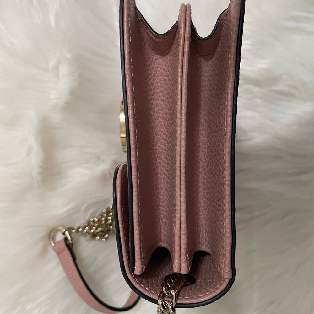 Gucci Dollar Calfskin Small Interlocking G Shoulder Bag Pink - Picture 7 of 14